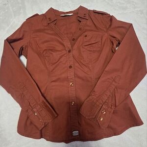 BOB TIMBERLAKE Button Down Shirt Color Terracotta Brown Size S